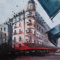 My project in Architectural Sketching with Watercolor and Ink course. Watercolor Painting project by lhasa67 - 04.03.2020