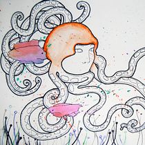 My Underwater Dream World. Artistic Drawing, Concept Art, Creativit, Drawing, and Traditional illustration project by Olga Sotiriadou - 04.04.2020