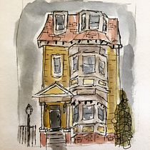 My project in Architectural Sketching with Watercolor and Ink course. Architectural Illustration, Drawing, and Watercolor Painting project by oldtroutstudio - 04.28.2020