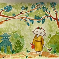 My project in Watercolor Illustration with Japanese Influence course. Un proyecto de Ilustración tradicional de Anastasia Kozlowa - 06.04.2020