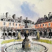 My project in Architectural Sketching with Watercolor and Ink course. Watercolor Painting project by maurosilvia_a - 04.06.2020