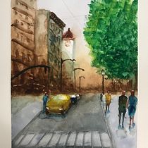 Mi Proyecto del curso: Paisajes urbanos en acuarela . % Samuel Benarroch tarafından hazırlanan Tablo projesi - 04.24.2020