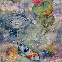 Estanque galáctico. Watercolor Painting project by Irene R Calzadilla - 04.09.2020
