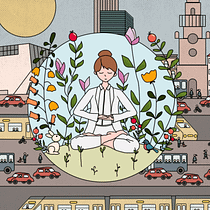 The Urban Yoguini. Un progetto di Illustrazione digitale di Claudia Pacheco - 07.04.2020