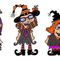 Las tres brujas nerd. Character Design, and Digital Drawing project by Angelica Carballo Galaviz - 04.18.2020