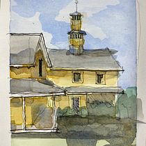 My project in Architectural Sketching with Watercolor and Ink course. Watercolor Painting project by andy.akard - 04.07.2020