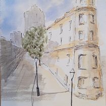 My project in Architectural Sketching with Watercolor and Ink course. Architectural Illustration project by milesvdoubleday - 04.07.2020