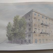 Building next to the Colosseum - Rome. Watercolor Painting project by sa.caioaugusto - 04.07.2020