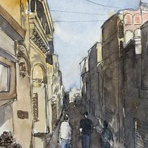 My project in Architectural Sketching with Watercolor and Ink course. Watercolor Painting project by Jan Rasmussen - 04.07.2020