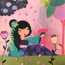 Mi Proyecto es La japonesa "feliz en el jardín". Un proyecto de Ilustración tradicional de nsanabria - 13.04.2020