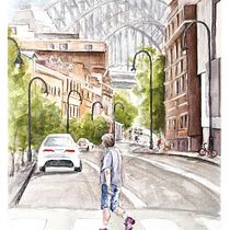 ‘The Rocks, Sydney Australia’ My project in Architectural Sketching with Watercolor and Ink course. Watercolor Painting project by Richelle - 04.08.2020