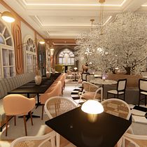 Mi Proyecto del curso: Diseño de interiores para restaurantes. Projekt z dziedziny 3D,  Architektura i Architektura wnętrz użytkownika Maria Virginia Medina - 08.04.2020