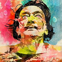 Dalí en su tinta. Desenho digital e Ilustração vetorial projeto de Leda Genitti - 07.04.2020