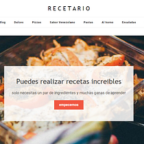 Mi recetario con WordPress. Projekt z dziedziny Web design użytkownika Brigett Villalobos - 08.04.2020