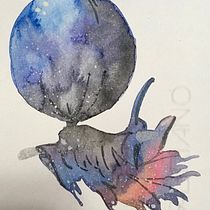 Mi Proyecto del curso: Dementor Galáctico. Watercolor Painting project by luisa_escalantec - 04.09.2020