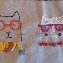 Pareja gatuna con hilo y aguja. Arts, Crafts, Embroider, Creativit, and Traditional illustration project by Cecilia Verza - 04.09.2020