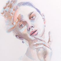 Meu projeto do curso: Retrato artístico em aquarela Ein Projekt aus dem Bereich Bildende Künste, Artistische Zeichnung, Porträtzeichnung, Malerei und Aquarellmalerei von Mari Montilha - 09.04.2020