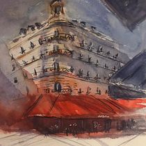 Mi Proyecto del curso: Dibujo arquitectónico con acuarela y tinta. Watercolor Painting project by Marisa Guijarro Regalado - 04.09.2020
