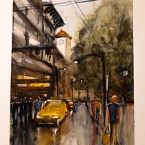 Mi Proyecto del curso: Paisajes urbanos en acuarela. Pintura em aquarela projeto de ___f - 10.04.2020