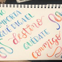 Mi Proyecto del curso: Caligrafía con pinceles de agua para principiantes. Un progetto di Lettering di laura_perezolvera - 10.04.2020