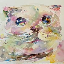My project in Architectural Sketching with Watercolor and Ink course - colorful kitty for love and hope. Watercolor Painting project by jiwu8885 - 04.10.2020