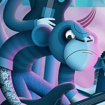 Artic Monkeys. Ilustração tradicional, Ilustração digital e Ilustração vetorial projeto de Nacho de Diego - 10.04.2020