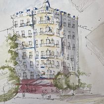 My project in Architectural Sketching with Watercolor and Ink course. Watercolor Painting project by Justyna - 04.10.2020