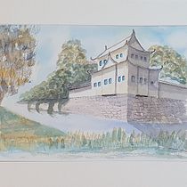 My project in Architectural Sketching with Watercolor and Ink course. Architectural Illustration, and Watercolor Painting project by Jenny Mosher - 04.10.2020