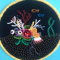 Mi Proyecto del curso: Arrecife de coral. Bordado projeto de Ailyn Conde - 11.04.2020