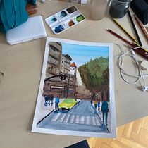 Mi Proyecto del curso: Paisajes urbanos en acuarela . % luisfernandodiazvicente tarafından hazırlanan Sokak Sanatı, Sulubo, Ve a Resim projesi - 04.11.2020