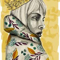 Mi Proyecto del curso: Retrato con lápiz, técnicas de color y Photoshop. Projekt z dziedziny  R, sunek art, st i czn użytkownika Constanza Moller - 11.04.2020