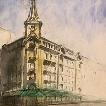 Mi Proyecto del curso: Dibujo arquitectónico con acuarela y tinta. Architecture project by Rafael Cayol - 04.12.2020