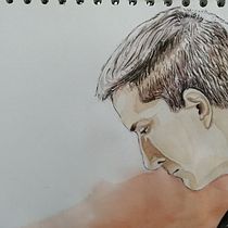 Mi Proyecto del curso: Cuaderno de retratos en acuarela. Portrait Drawing, and Watercolor Painting project by castro_federico_25 - 04.18.2020