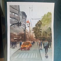 Mi Proyecto del curso: Paisajes urbanos en acuarela . % clara_cordoba_b99 tarafından hazırlanan Sulubo, Ve a Resim projesi - 04.12.2020