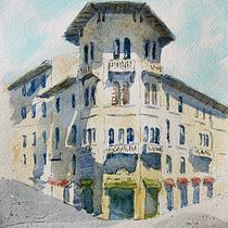 My project in Architectural Sketching with Watercolor and Ink course. Architecture, Pencil Drawing, and Watercolor Painting project by Steve Reed - 04.12.2020