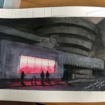 My project in Architectural Sketching with Watercolor and Ink course. Watercolor Painting project by Carrie Zhang - 04.16.2020