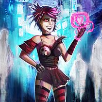 Post-Apocalyptic Punk Girl. Concept Art, and Traditional illustration project by Francisco Pérez Ortiz - 04.12.2020
