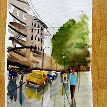 Mi Proyecto del curso: Paisajes urbanos en acuarela Ein Projekt aus dem Bereich Bildende Künste von Angelika Villalta Soto - 06.03.2021