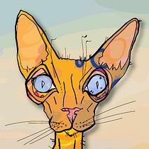 Girl and cat. Un progetto di Disegno digitale di Amanda White - 13.04.2020