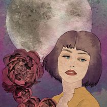 Moon Girl. Un progetto di Pittura digitale e Pittura ad acquerello di Paulina Mary Rak - 13.04.2020