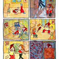 My project in Introduction to Colour Psychology: Chromatic Narrative course. Acr, lic Painting, Children's Illustration, Comic, and Drawing project by Mariana Karas Zella - 04.14.2020