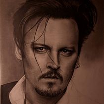 Johnny Depp ~ @mareaink . Desenho projeto de Milton Baliña - 14.04.2020