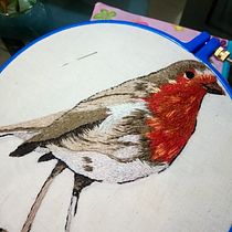 Mi Proyecto del curso: Pintar con hilo: técnicas de ilustración textil. Artesanato, e Design projeto de Osa Polar - 15.04.2020