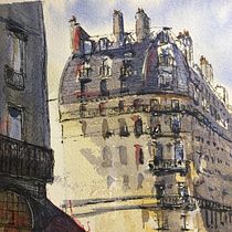 My project - Cafe du Metro. Watercolor Painting project by Sebastian Thommen - 04.15.2020