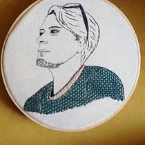 Retrato bordado. Embroider project by Esthela Gómez - 04.15.2020