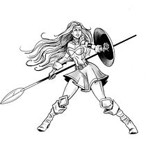 My project - warrior shield maiden. Comic project by danielgn99 - 04.16.2020