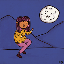 Luna y Rosa. Drawing, and Traditional illustration project by Dianola Vazquez Moreno - 04.16.2020