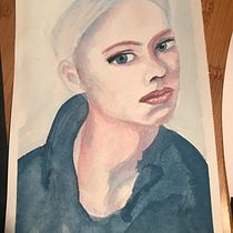 My project in Artistic Portrait with Watercolors course. Watercolor Painting project by Erika Worth - 04.16.2020
