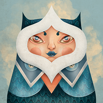 Owl girl. Ilustração digital projeto de matteomanenti - 18.04.2020