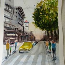 Mi Proyecto del curso: Paisajes urbanos en acuarela . % Maite tarafından hazırlanan Sulubo, Ve a Resim projesi - 04.18.2020